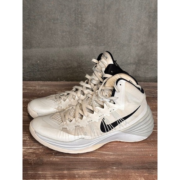 Nike Hyperdunk 2013 White Black High Top Basketball Shoes Men's Size 7.5 - Picture 2 of 6